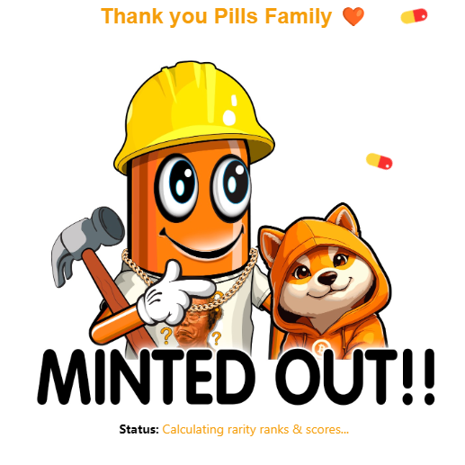 Bitcoin Pills collection minted
